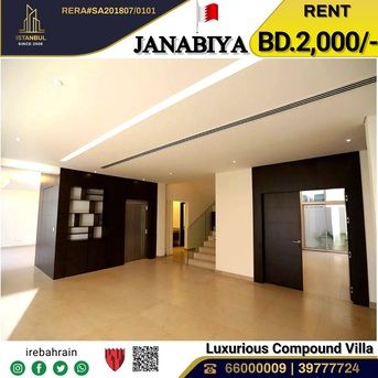 Janabiya, Villas, BHD 2000,  Semi Furnished Luxurious Villa For Rent In Janabiya