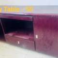 SAR 50,  Wooden Study Table & White Storage Cabinet &ndash; Good Condition