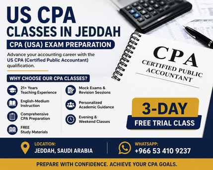 Jeddah, Lessons Offered, US CPA Classes @ Jeddah
