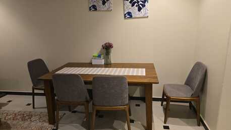 Riyadh, Furniture, SAR 500,  Solid Wood Dinning Table For Sale From Crate And Barrel Brand
