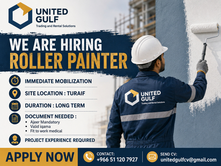 Jubail, Jobs, Roller Painter