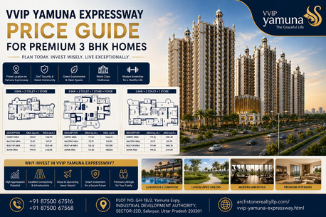 Greater Noida, Real Estate, VVIP Yamuna Expressway Price Guide For Premium 3 BHK Homes