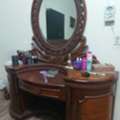 SAR 900,  Unique Wooden Furniture -  900 SAR Full Set - King Size Bed, Wardrobe, And Dressing Table