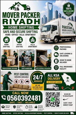 Riyadh, Relocation, Home Shifting Mover Packer Pakistani Labour Riyahz Dammam