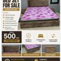 SAR 500,  Bedroom Set For Sale &ndash; Bed With Mattress + 2 Bedside Tables &ndash; SAR 500 (Fixed Price)