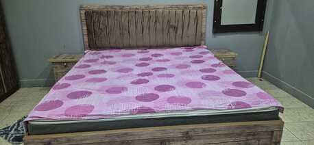 Riyadh, Furniture, SAR 500,  Bedroom Set For Sale &ndash; Bed With Mattress + 2 Bedside Tables &ndash; SAR 500 (Fixed Price)