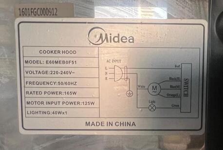 Hoora, Appliances, BHD 15,  Midea Cooker Hood For Sale