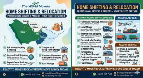 Jubail, Household, The World Movers - HOME SHIFTING▲2▲ALL KSA-BAHRAIN-QATAR▲DUBAI-UAE_▲OMAN▲KUWAIT▲0505157638