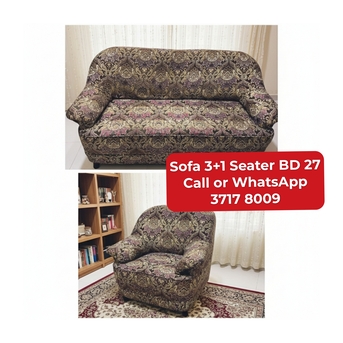 Manama, Furniture, BHD 27,  🌍Sofa 3+1 In Good Condition For Sale With Delivery