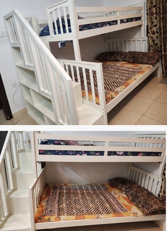 Madinah, Furniture, SAR 2000,  Premium Bunk Bed With Built-in Storage Shelves