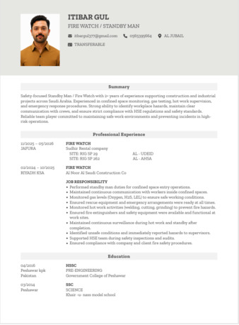 Jubail, Job Seekers, FIRE WATCH/ STAND BY MAN/ WORK PERMIT RECIVER