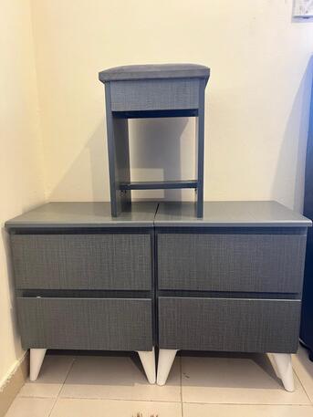 Jeddah, Furniture, SAR 2000,  Double Bed With Mattress + Cupboard + Dressing Table + 2 Side Tables + Stool + LCD (Wi-Fi)