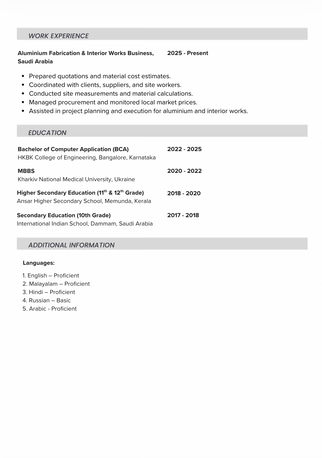Dammam, Job Seekers, BCA Graduate | AI & Data Analytics | Project Coordinator | Available In Dammam