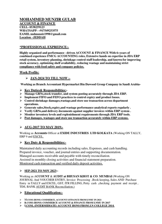 Jeddah, Job Seekers, Accountant