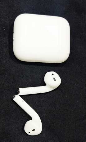 Dammam, Electronics, SAR 140,  Original Apple AirPods 2nd Gen (Left Side Mic Issue Only) + Free Silicone Case & Cable