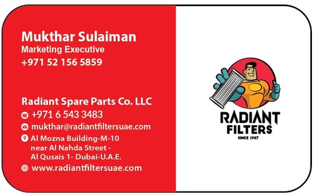 Dubai, Heavy Equipment, AED 1010000,  Radiant Filters Trading Co LLC