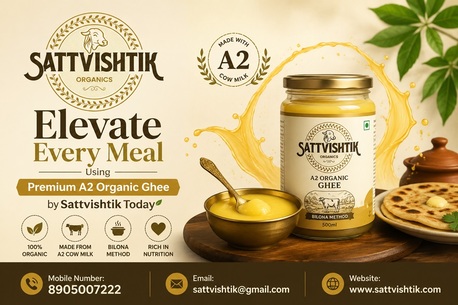 Ahmedabad, Food, Elevate Every Meal Using Premium A2 Organic Ghee By Sattvishtik Today
