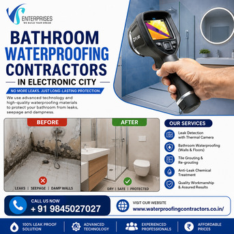 Bangalore, Construction, Bathroom Waterproofing Contractors In Electronic City