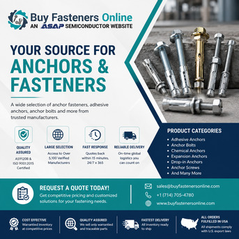 New York, Business, Anchors And Fastener Components Available