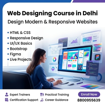 New Delhi, Education, Web Designing Course In Delhi With Practical Training & Certification