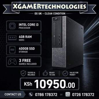 Nairobi, Computers, KES 10950,  Revived Intel Core I3 4GB RAM Dell SFF Computer