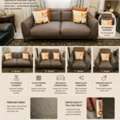 SAR 3450,  7 Seater Sofa Set From Dimos ( Brown )