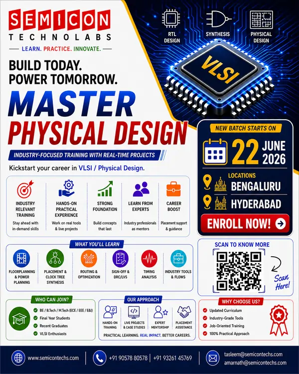 Hyderabad, Lessons Offered, VLSI Training With Placement