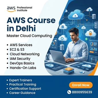 New Delhi, Education, AWS Course In Delhi With Practical Cloud Computing Training