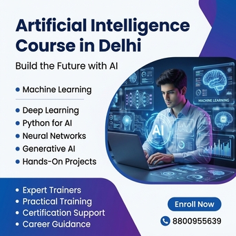 New Delhi, Education, Artificial Intelligence Course In Delhi With Practical AI Training & Certification