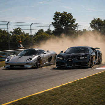 New York, Automotive, Koenigsegg CC850 Vs Bugatti Chiron