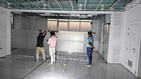 Dammam, Construction, Galas Partition, Gypsum Partition For Office Renovation Electrical &data Networking