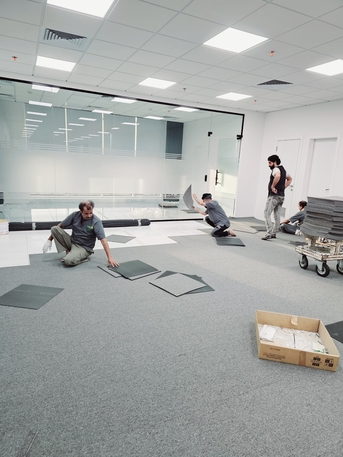 Dammam, Construction, Carpet Flooring, Barky Flooring, Tiles Flooring, Installation At School, Office, Hotel