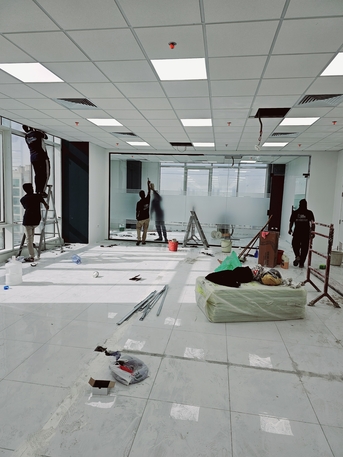 Dammam, Construction, Gypsum Partition &falls Ceiling Works 60&times;60 In Office
