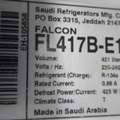 Falcon Double Door Fridge @ 600sr