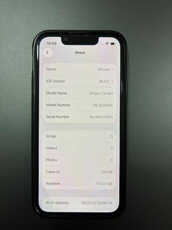 Dammam, Mobile Phones, SAR 900,  Iphone 13 Mini 5G 128 Starlight With Face Time Middle East Version