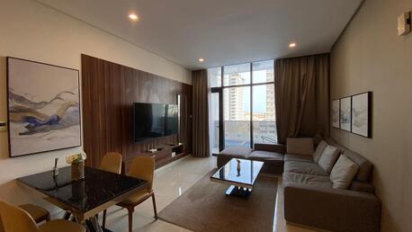 Juffair, Apartments, Flats, Houses & Villas, BHD 300/month,  Furnished,  1 BR,  70 Sq. Meter,  Great Facilities- 1 BR FF Apartment With Balcony & WIFI