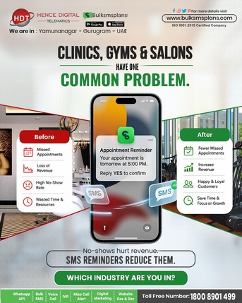 Gurgaon, Marketing, Reduce No-Shows With Bulk SMS Appointment Reminders