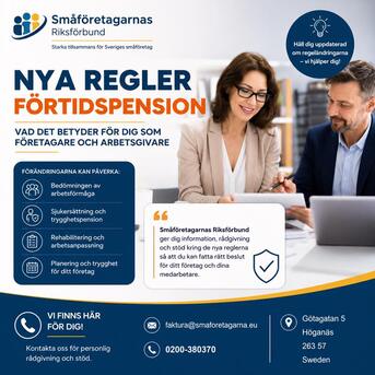 Stockholm, Business, Nya Regler Förtidspension &ndash; Information Från Småföretagarnas Riksförbund