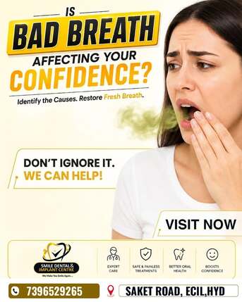 Hyderabad, Dental, Bad Breath Treatment In AS Rao Nagar, Hyderabad.