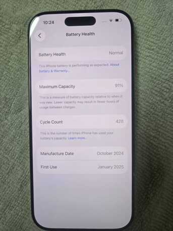 Al Aziziyah, Mobile Phones, SAR 3000,  Iphone 16 Pro 256gb (91% Battery Health)