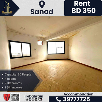 Sanad, Staff Accommodation, BHD 350,  Labour Accommodation For Rent &ndash; Sanad (Nuwaidrat Area) | BD 350/- (Exclusive Of EWA)