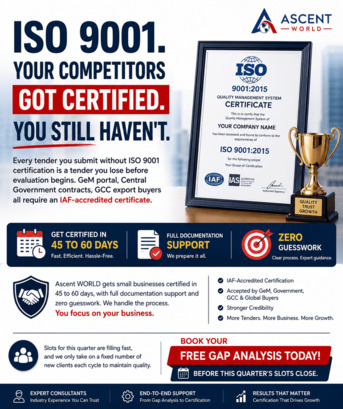 Mumbai, Business, ISO 9001. Your Competitors Got Certified. You Still Haven
