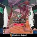 USD 219,  🔥 Boston Celtics City Arch Varsity Jacket – Premium NBA Streetwear Style 🏀