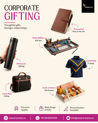 New Delhi, Event Planning, Corporate Gifts For Employees | Customized Corporate Gifting By Wizard Events