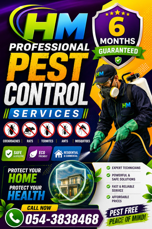Al Badr, Pest Control, "-"HM PROFESSIONAL PEST CONTROL SERVICES "-"WITH 6MONTHS GUARANTEED"-"