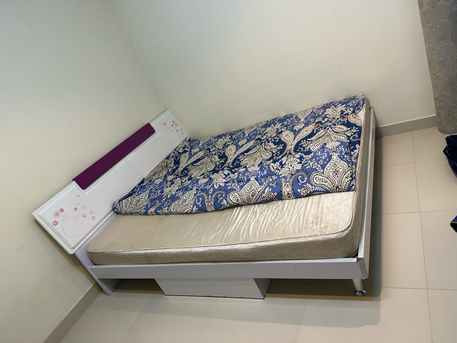 Riyadh, Furniture, SAR 850,  Bedroom Set, Double Coat Bed With Mattress, Dressing Table, Cupboard