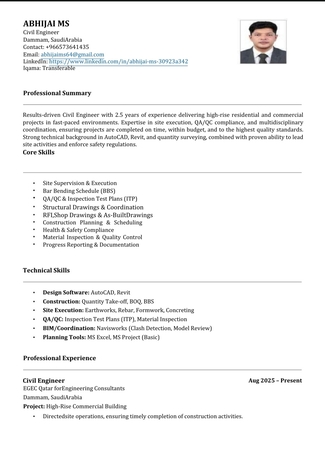 Dammam, Job Seekers, Civil Engineer