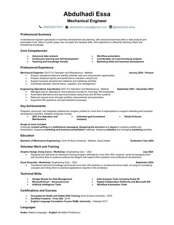 Makkah, Job Seekers, Mechanical Engineer | Pakistani | Makkah-Born | Ready To Join
