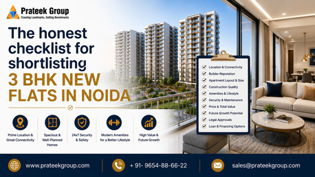 Noida, Real Estate, The Honest Checklist For Shortlisting 3 BHK New Flats In Noida