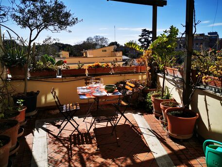 Rome, Apartments, Flats, Houses & Villas, EUR 2500/month,  Furnished,  2 BR,  100 Sq. Meter,  Bright Apart With Lovely Terrace In Monti Area 2 Bedrooms